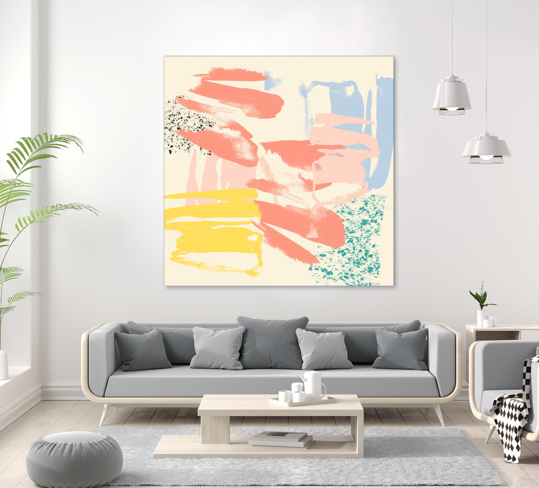 Retro Op II by Jennifer Goldberger on GIANT ART - pink abstract