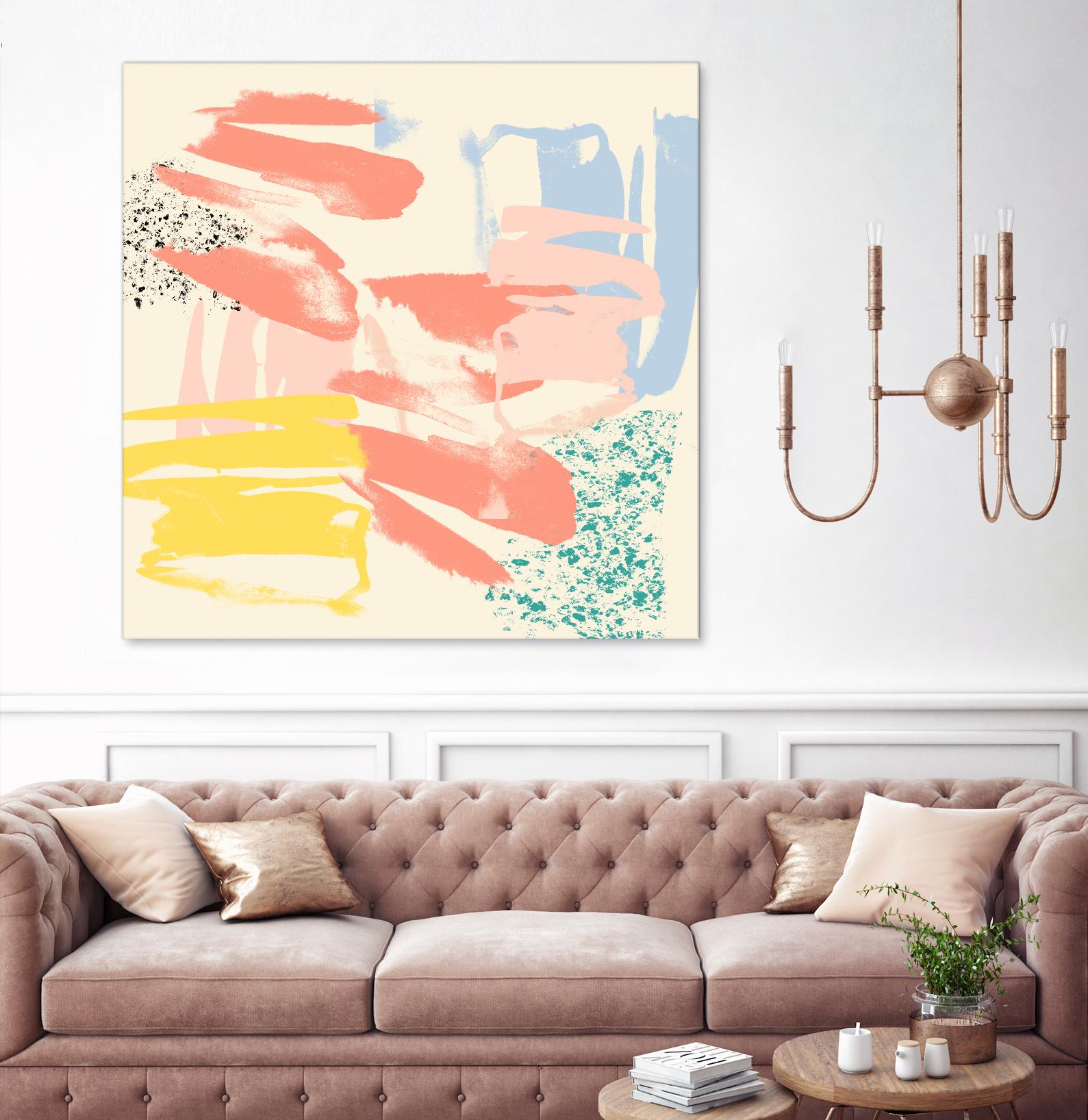 Retro Op II by Jennifer Goldberger on GIANT ART - pink abstract
