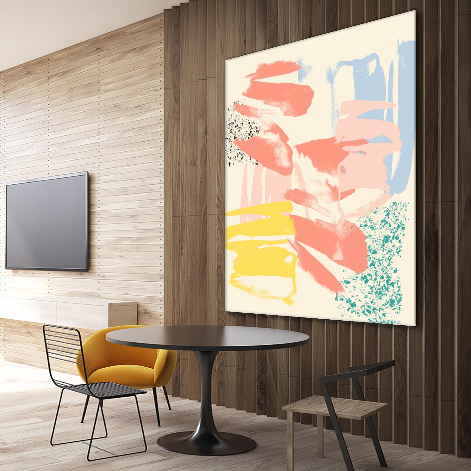 Retro Op II by Jennifer Goldberger on GIANT ART - pink abstract