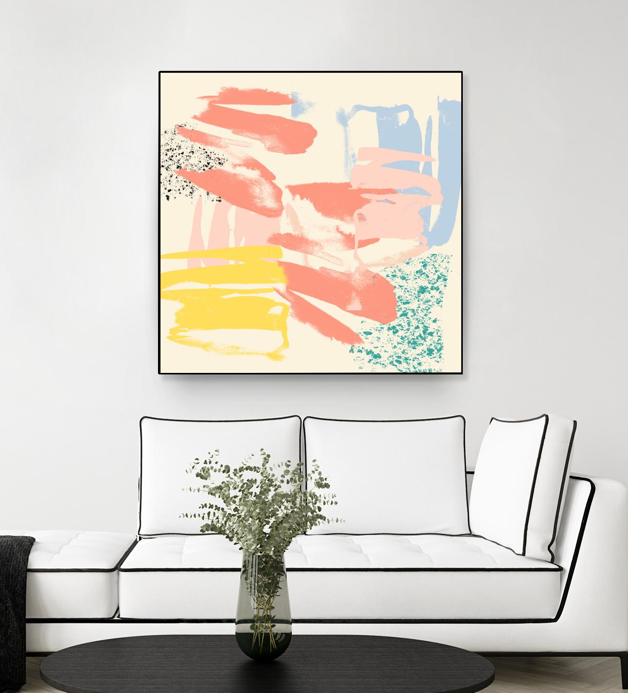 Retro Op II by Jennifer Goldberger on GIANT ART - pink abstract