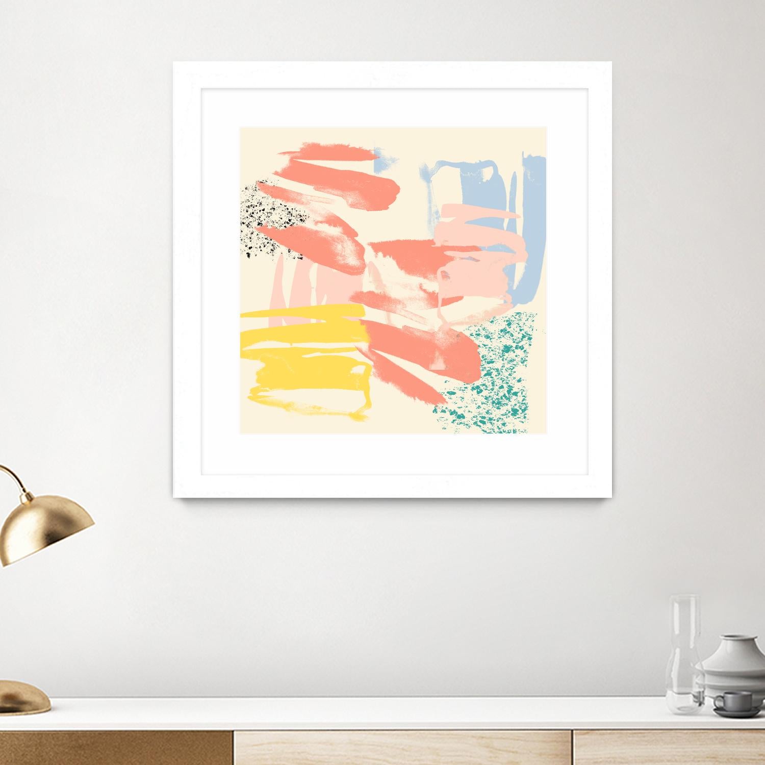 Retro Op II by Jennifer Goldberger on GIANT ART - pink abstract