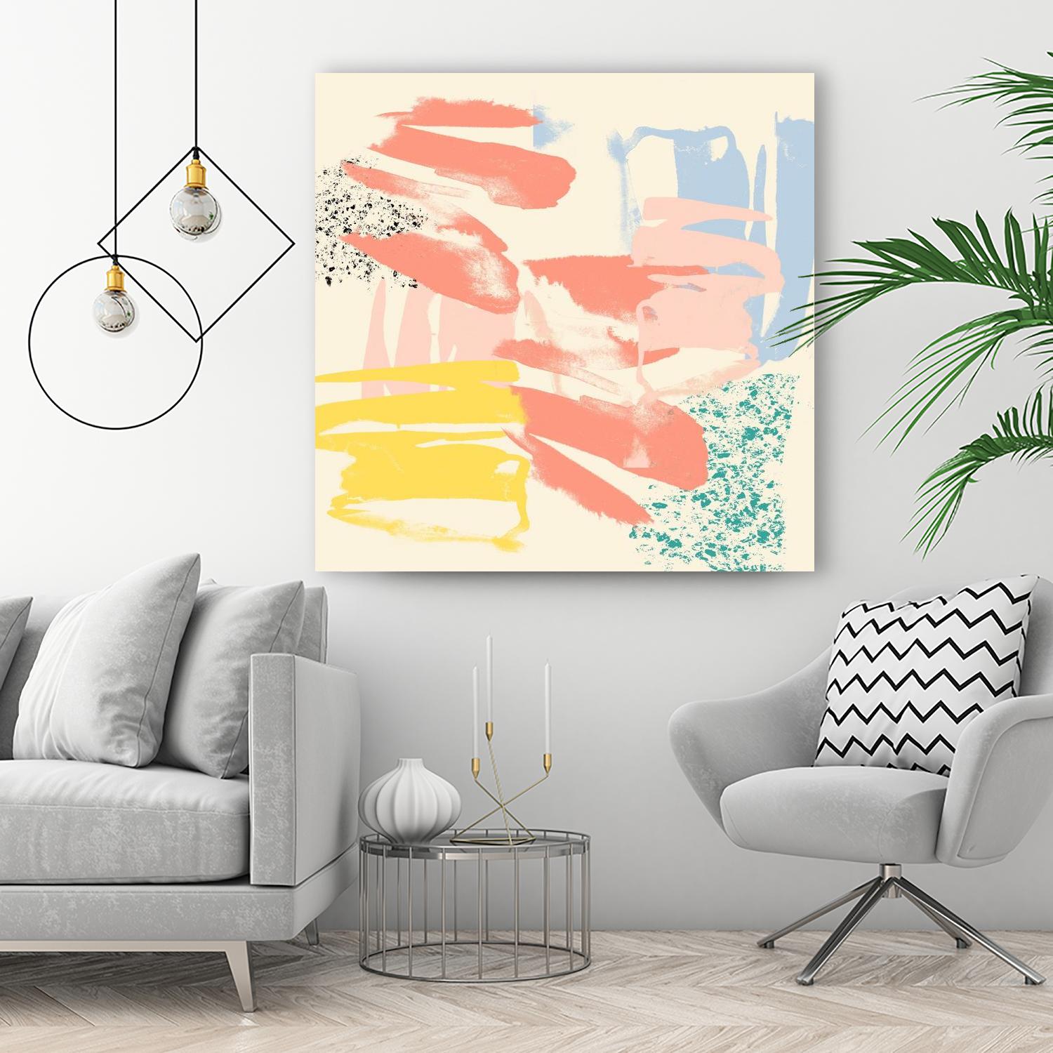 Retro Op II by Jennifer Goldberger on GIANT ART - pink abstract