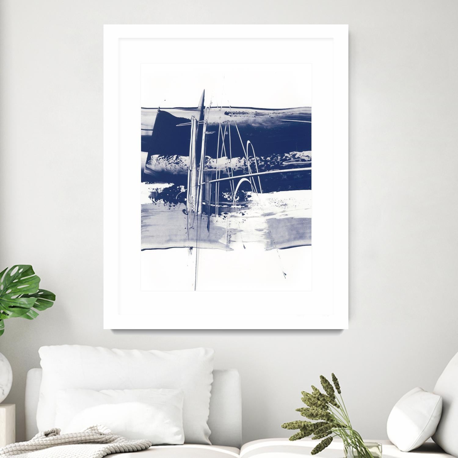 Alternating Current III by Ethan Harper on GIANT ART - blue abstract