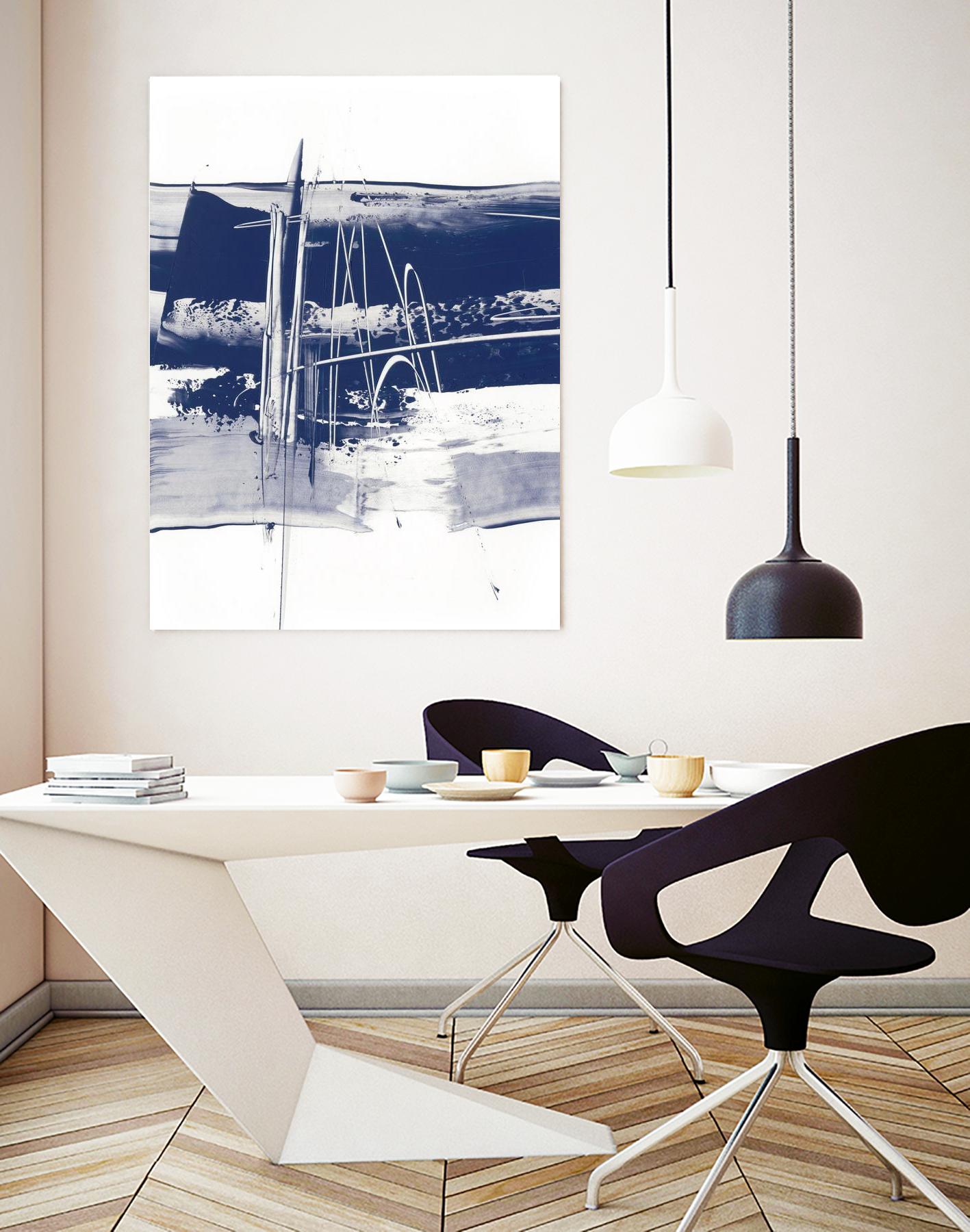 Alternating Current III by Ethan Harper on GIANT ART - blue abstract