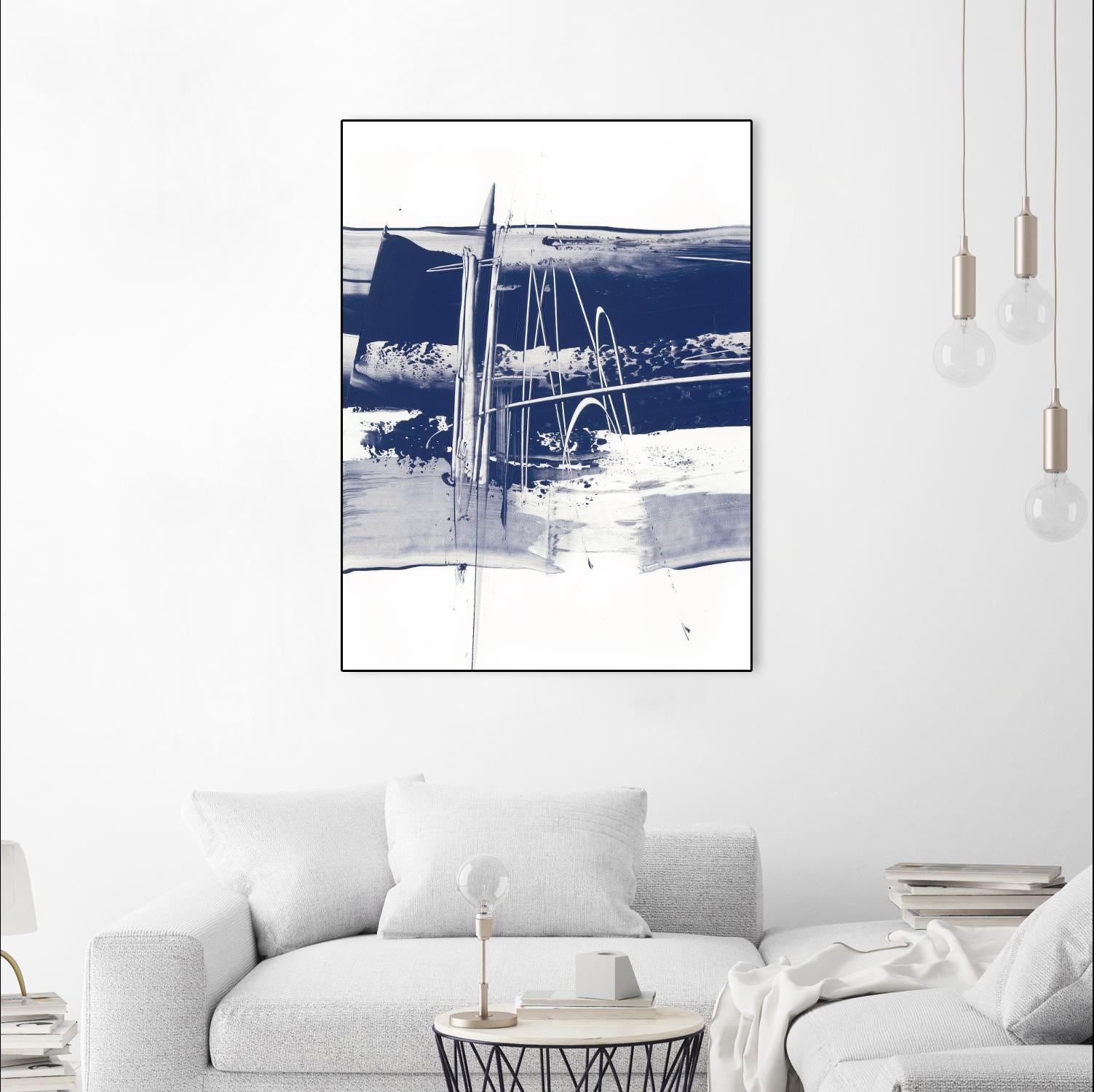 Alternating Current III by Ethan Harper on GIANT ART - blue abstract