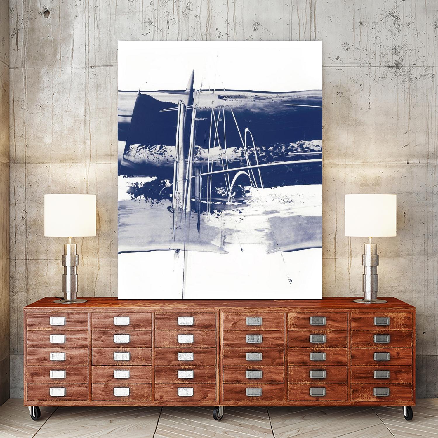 Alternating Current III by Ethan Harper on GIANT ART - blue abstract