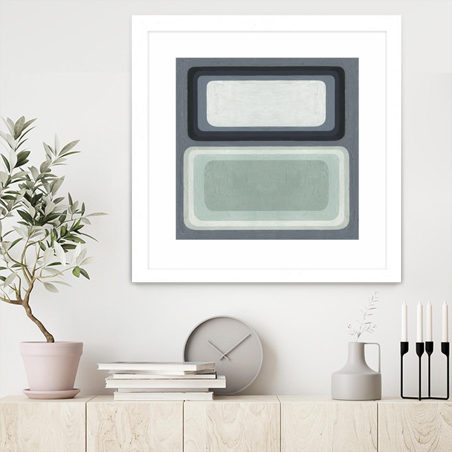 Maritime Color Field I by Emma Scarvey on GIANT ART - green abstract