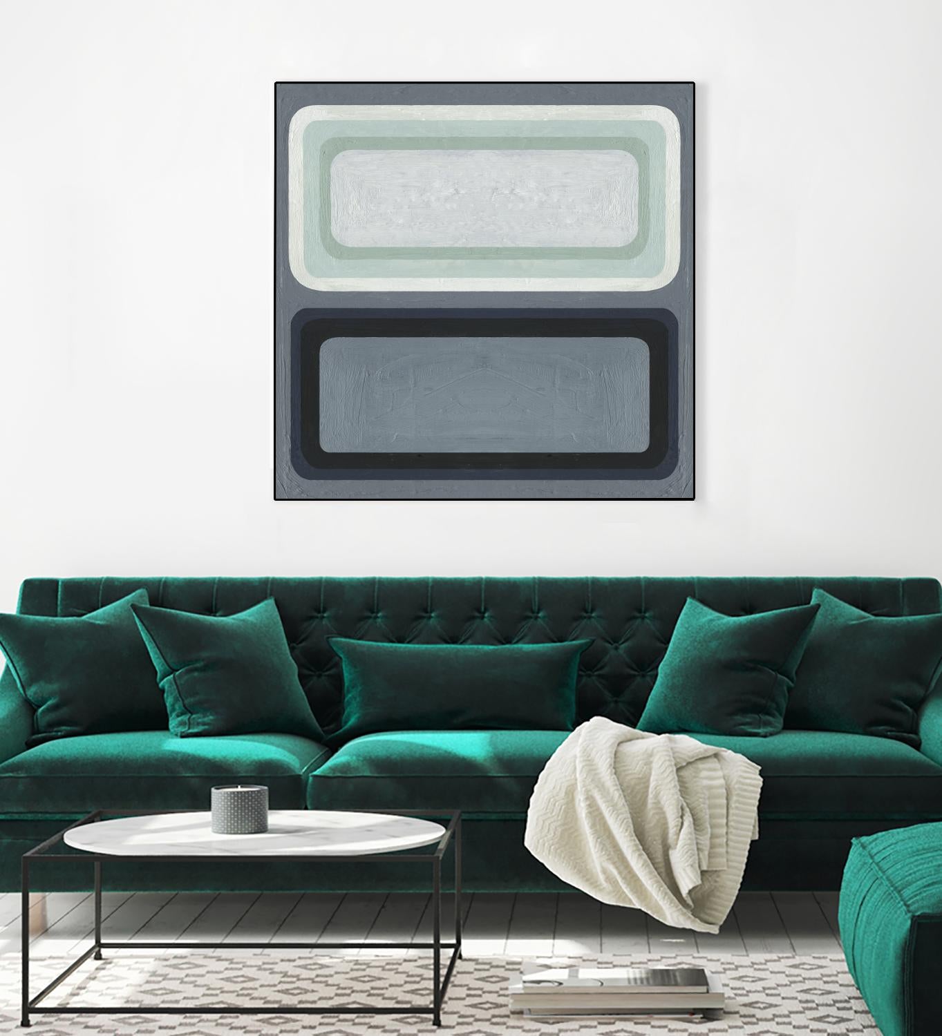 Maritime Color Field II by Emma Scarvey on GIANT ART - green abstract