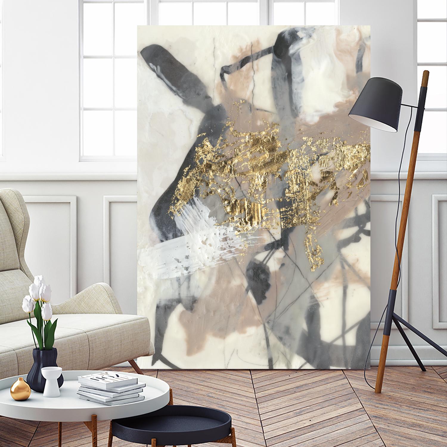 Golden Blush I by Jennifer Goldberger on GIANT ART - abstract
