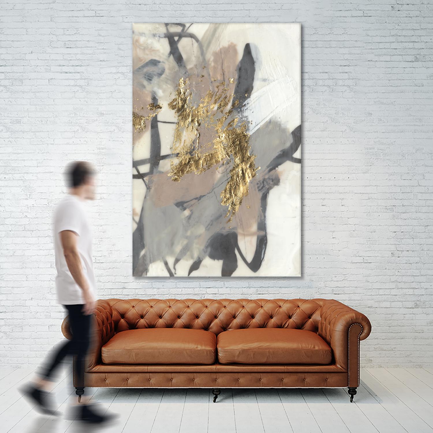 Golden Blush II by Jennifer Goldberger on GIANT ART - abstract