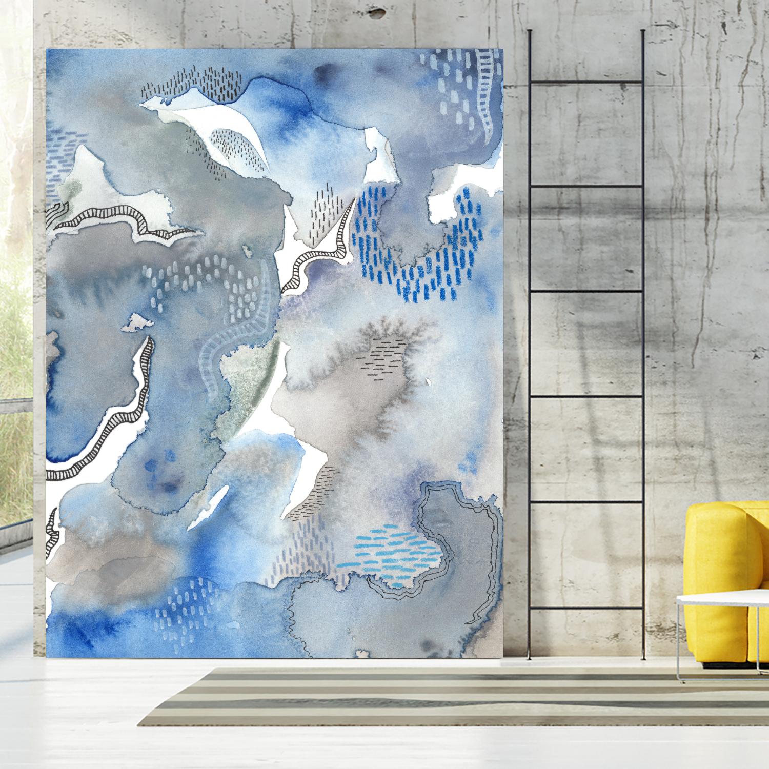 Subtle Blues II by Regina Moore on GIANT ART - blue abstract