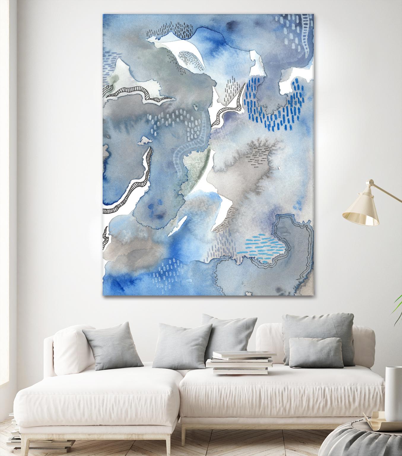 Subtle Blues II by Regina Moore on GIANT ART - blue abstract