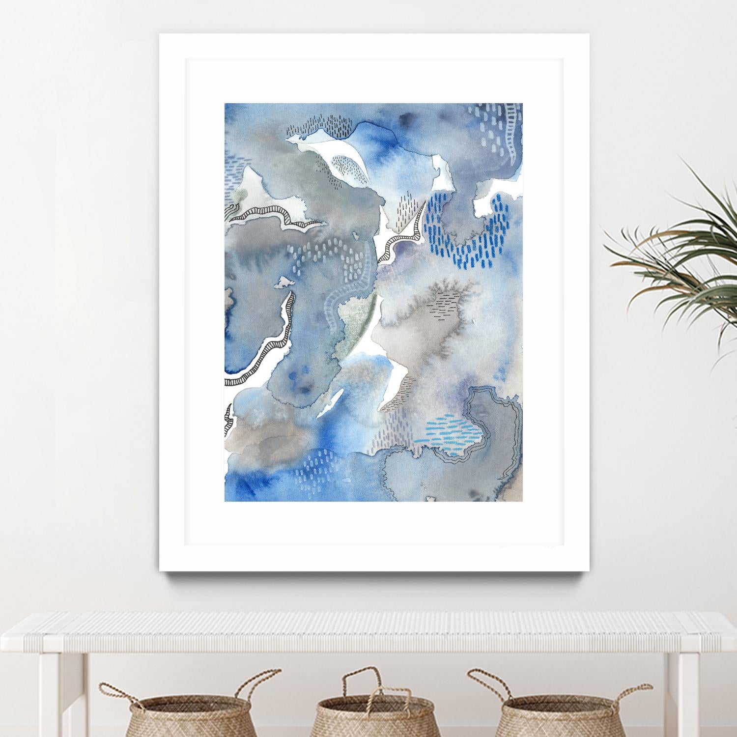 Subtle Blues II by Regina Moore on GIANT ART - blue abstract