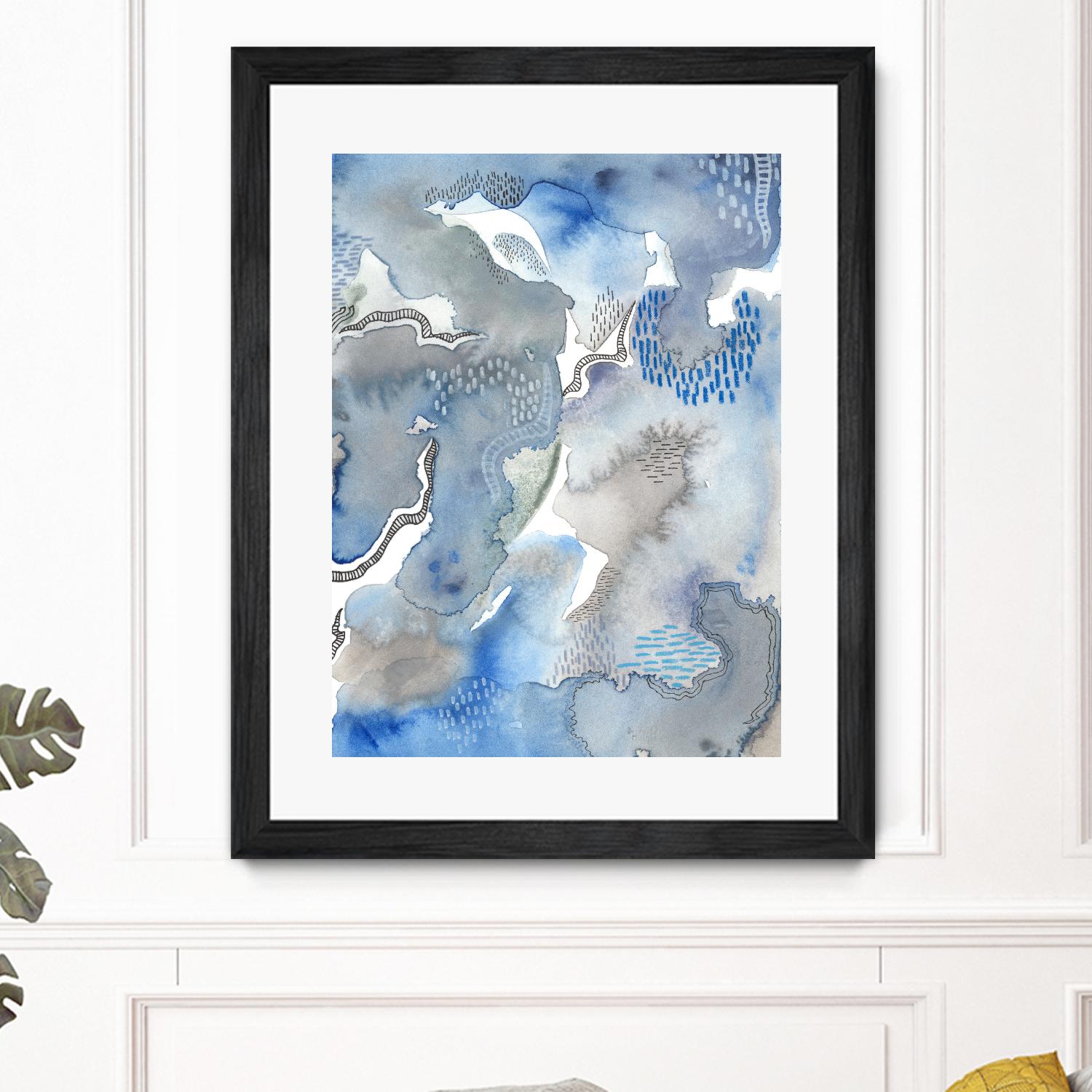 Subtle Blues II by Regina Moore on GIANT ART - blue abstract