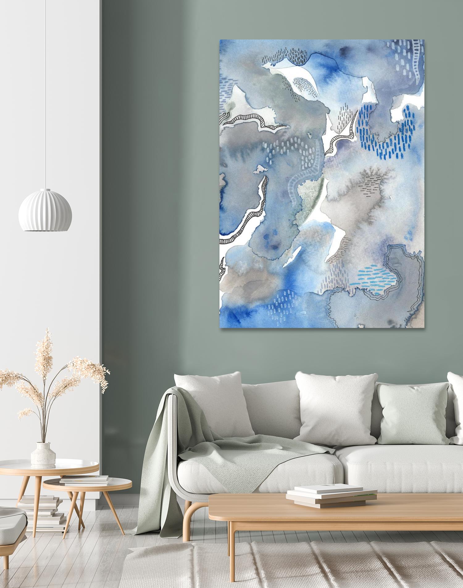 Subtle Blues II by Regina Moore on GIANT ART - blue abstract