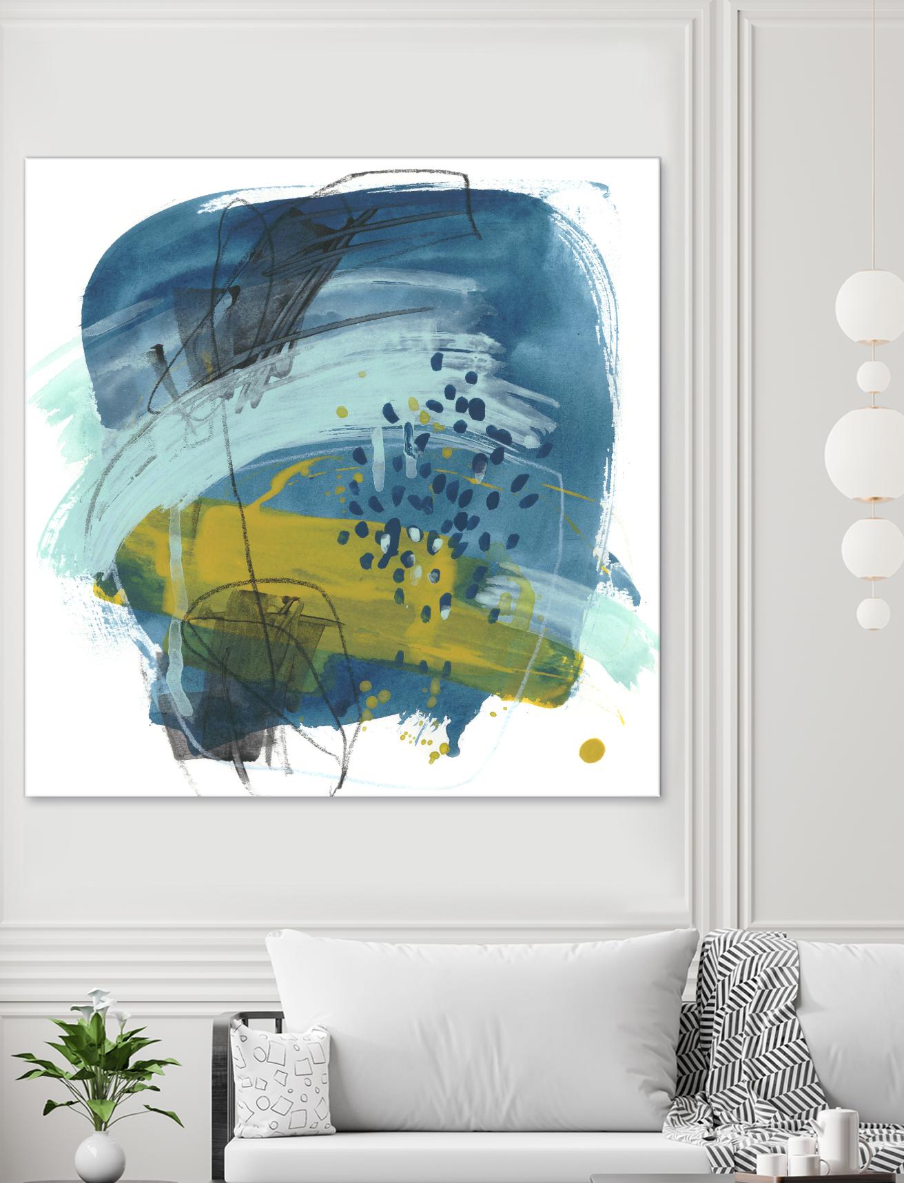 Intuitive Motion IV by June Erica Vess on GIANT ART - blue abstract