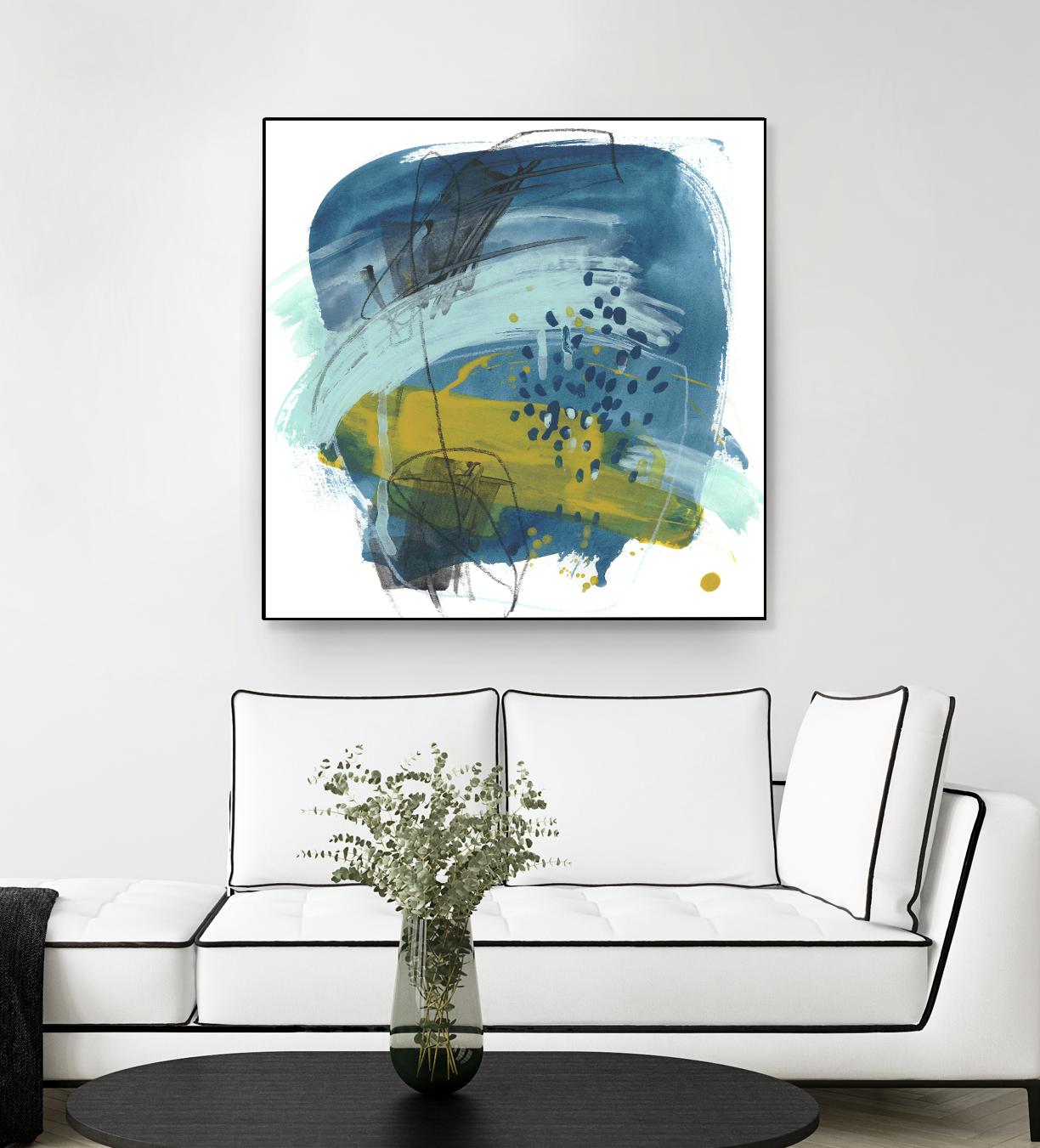 Intuitive Motion IV by June Erica Vess on GIANT ART - blue abstract