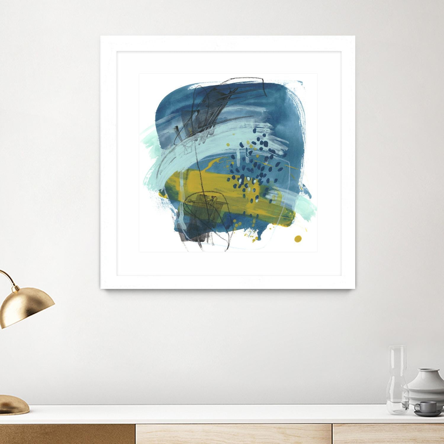 Intuitive Motion IV by June Erica Vess on GIANT ART - blue abstract