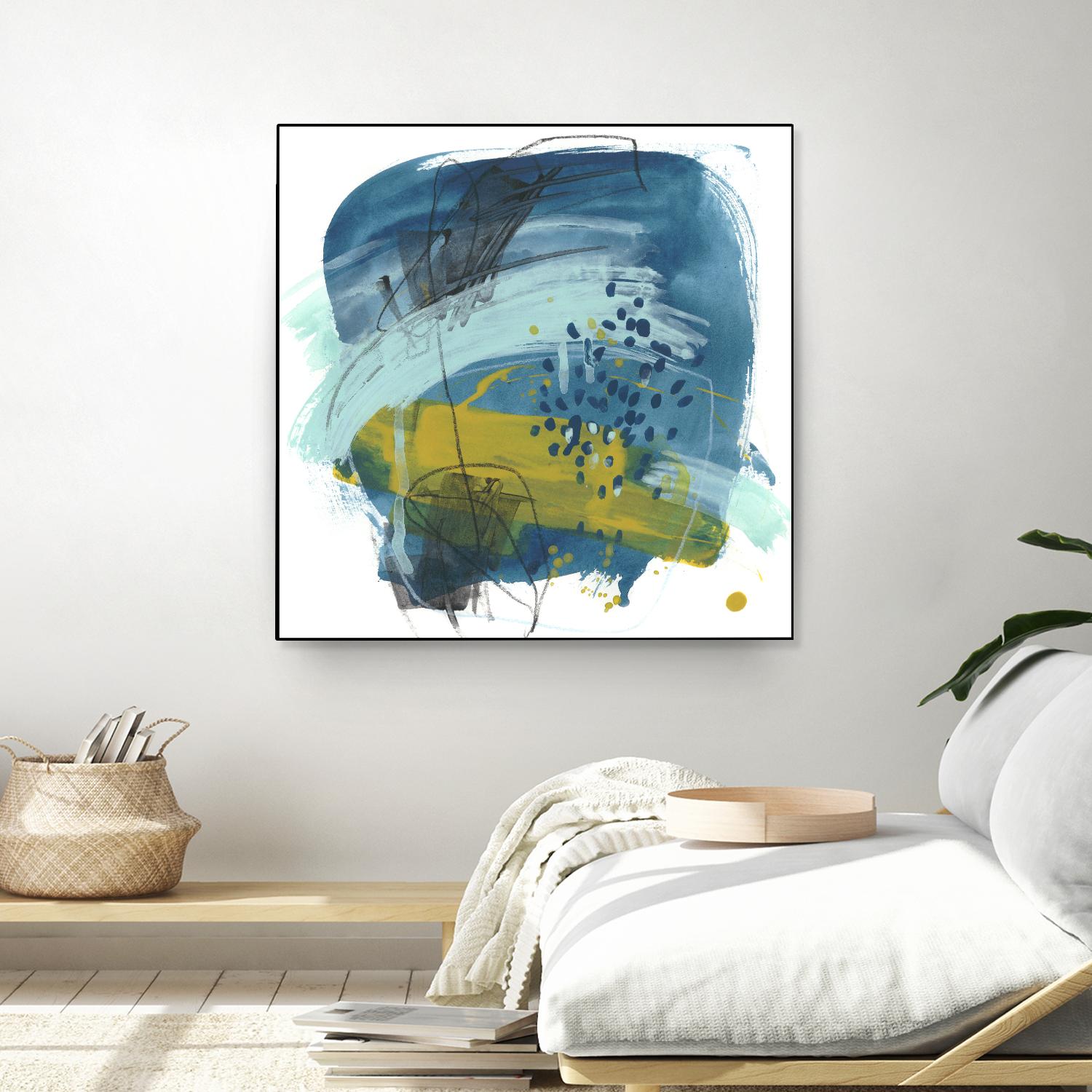 Intuitive Motion IV by June Erica Vess on GIANT ART - blue abstract