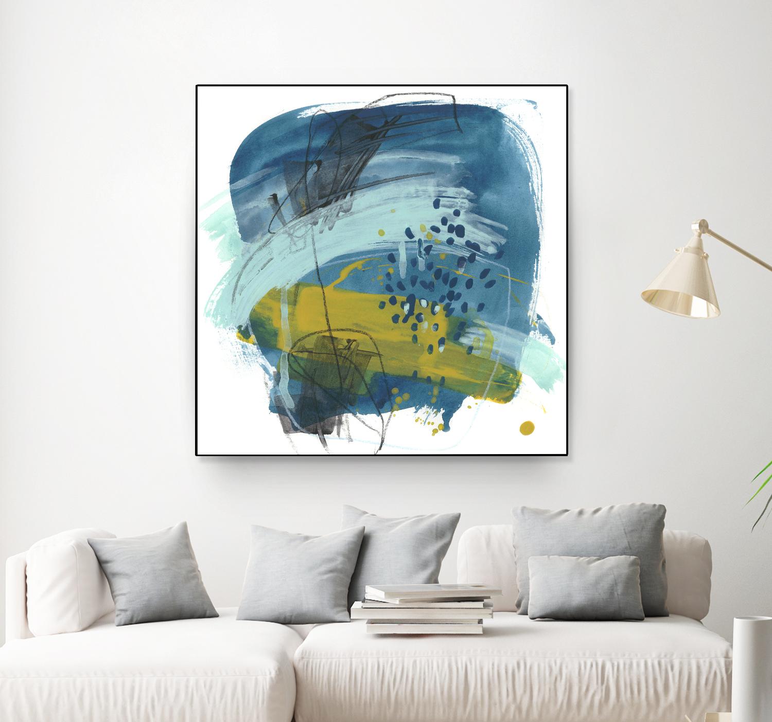 Intuitive Motion IV by June Erica Vess on GIANT ART - blue abstract