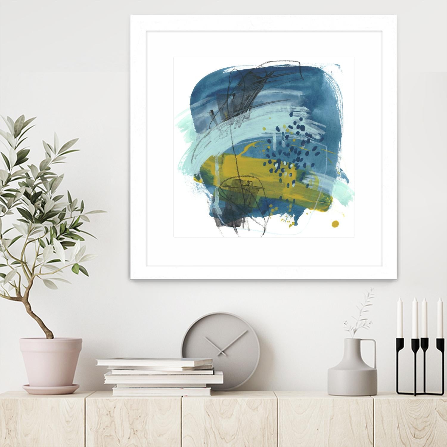 Intuitive Motion IV by June Erica Vess on GIANT ART - blue abstract