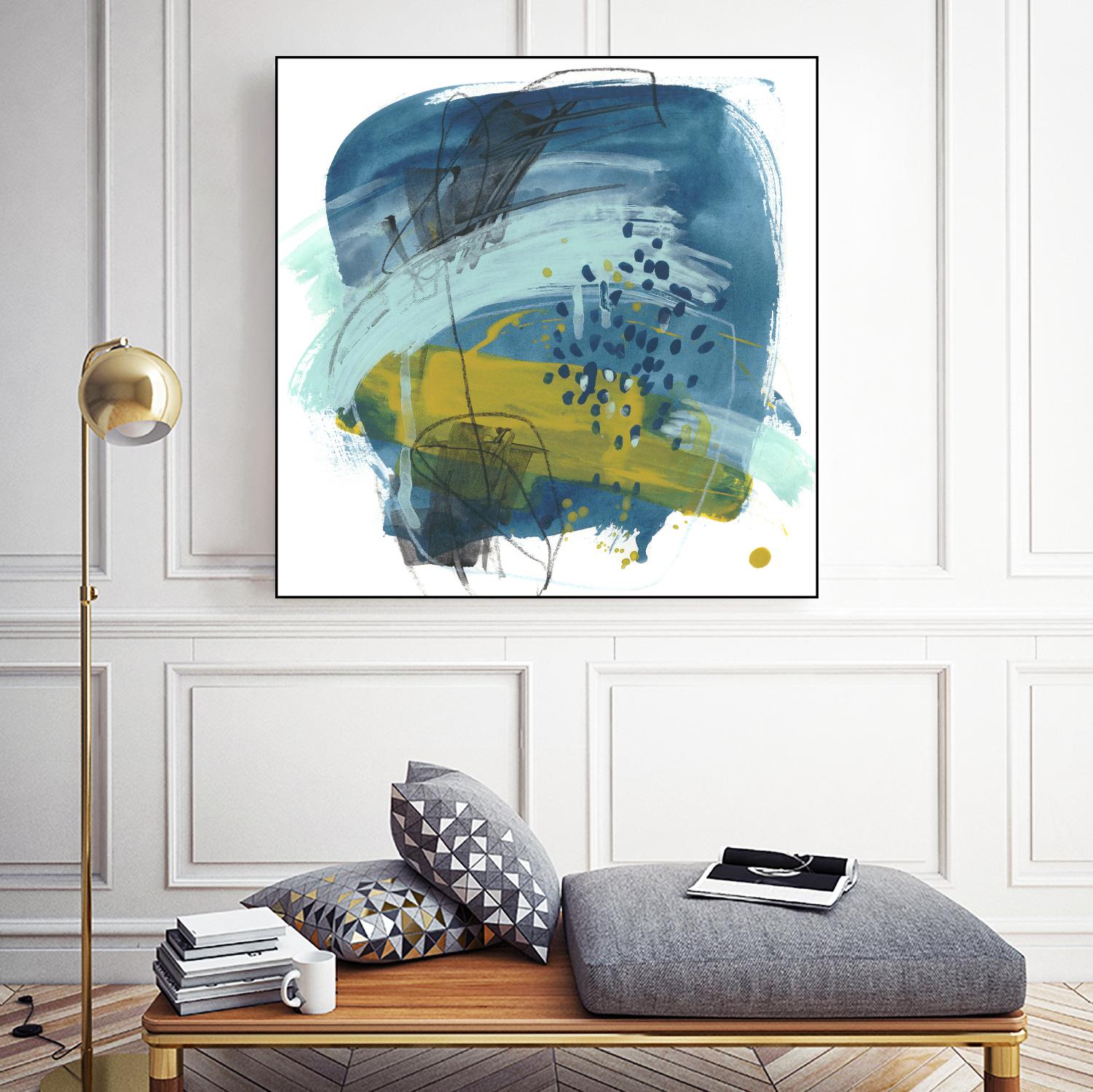 Intuitive Motion IV by June Erica Vess on GIANT ART - blue abstract