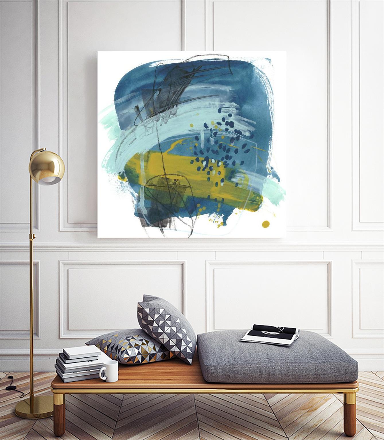 Intuitive Motion IV by June Erica Vess on GIANT ART - blue abstract