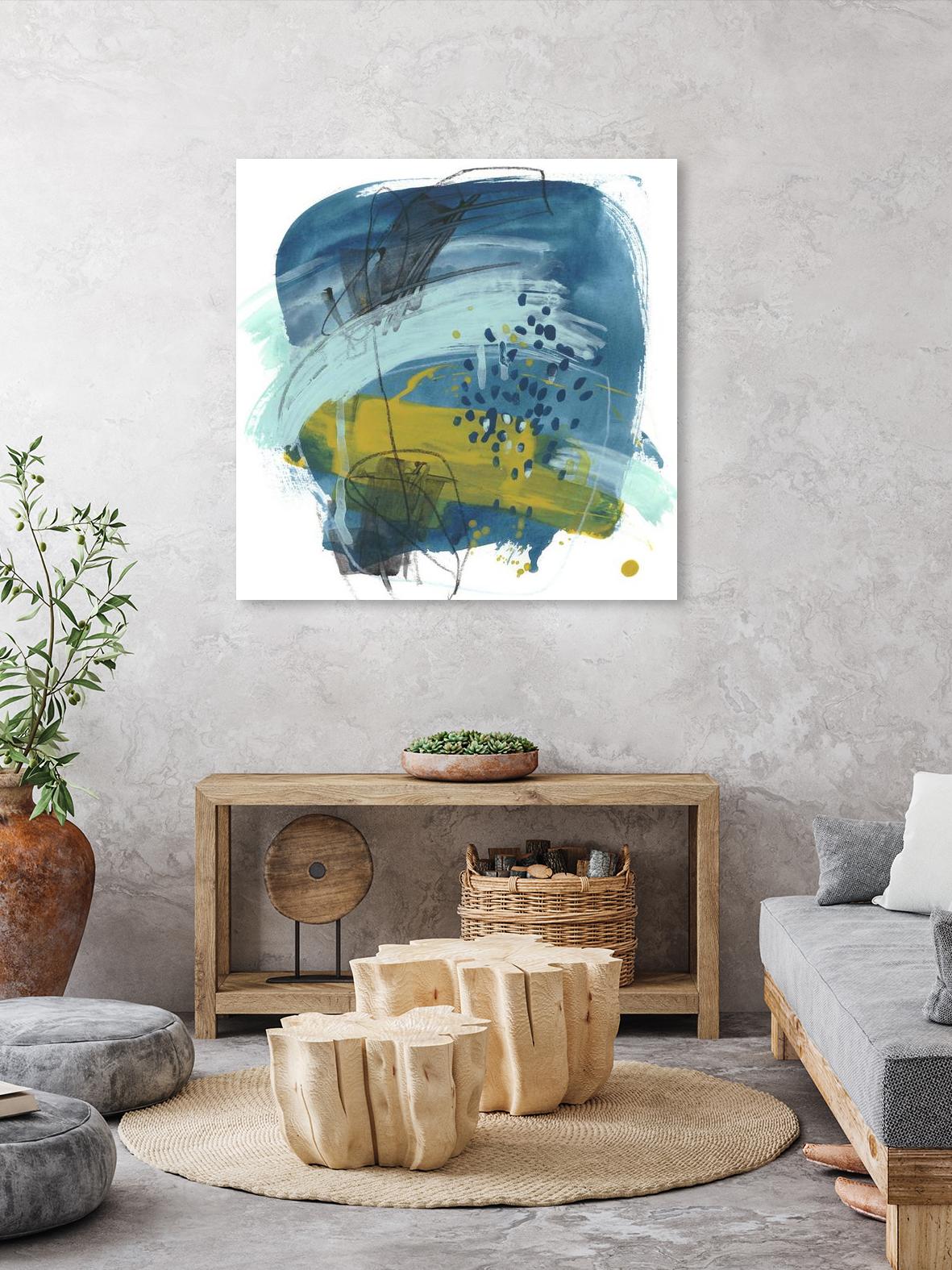 Intuitive Motion IV by June Erica Vess on GIANT ART - blue abstract