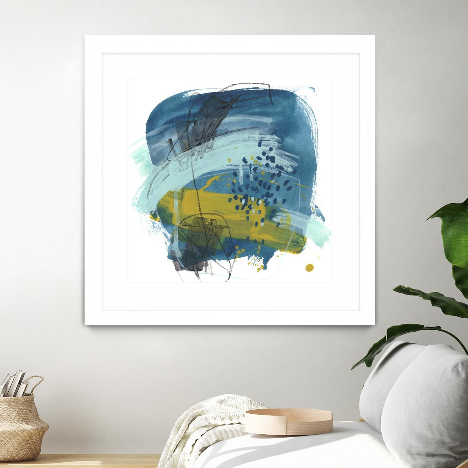 Intuitive Motion IV by June Erica Vess on GIANT ART - blue abstract