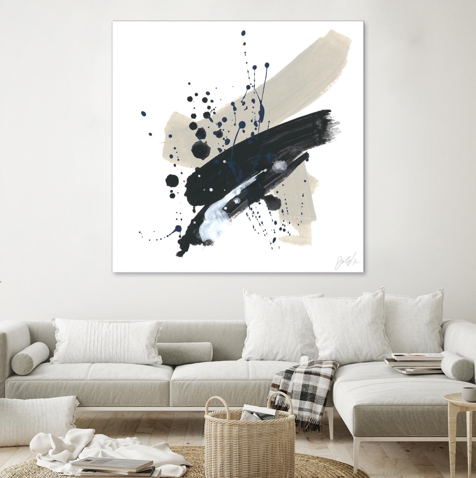 Kanji II by June Erica Vess on GIANT ART - blue abstract