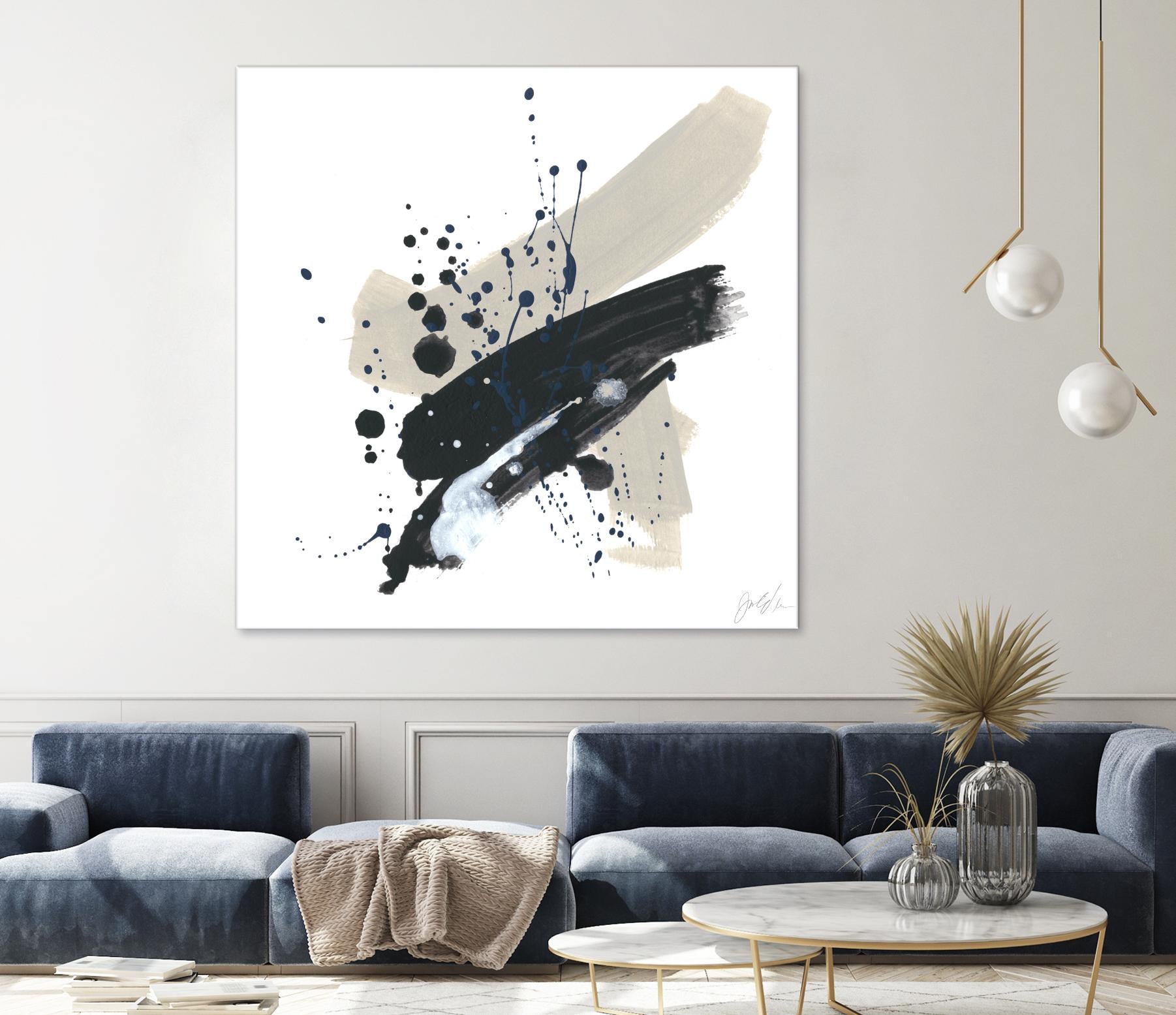 Kanji II by June Erica Vess on GIANT ART - blue abstract