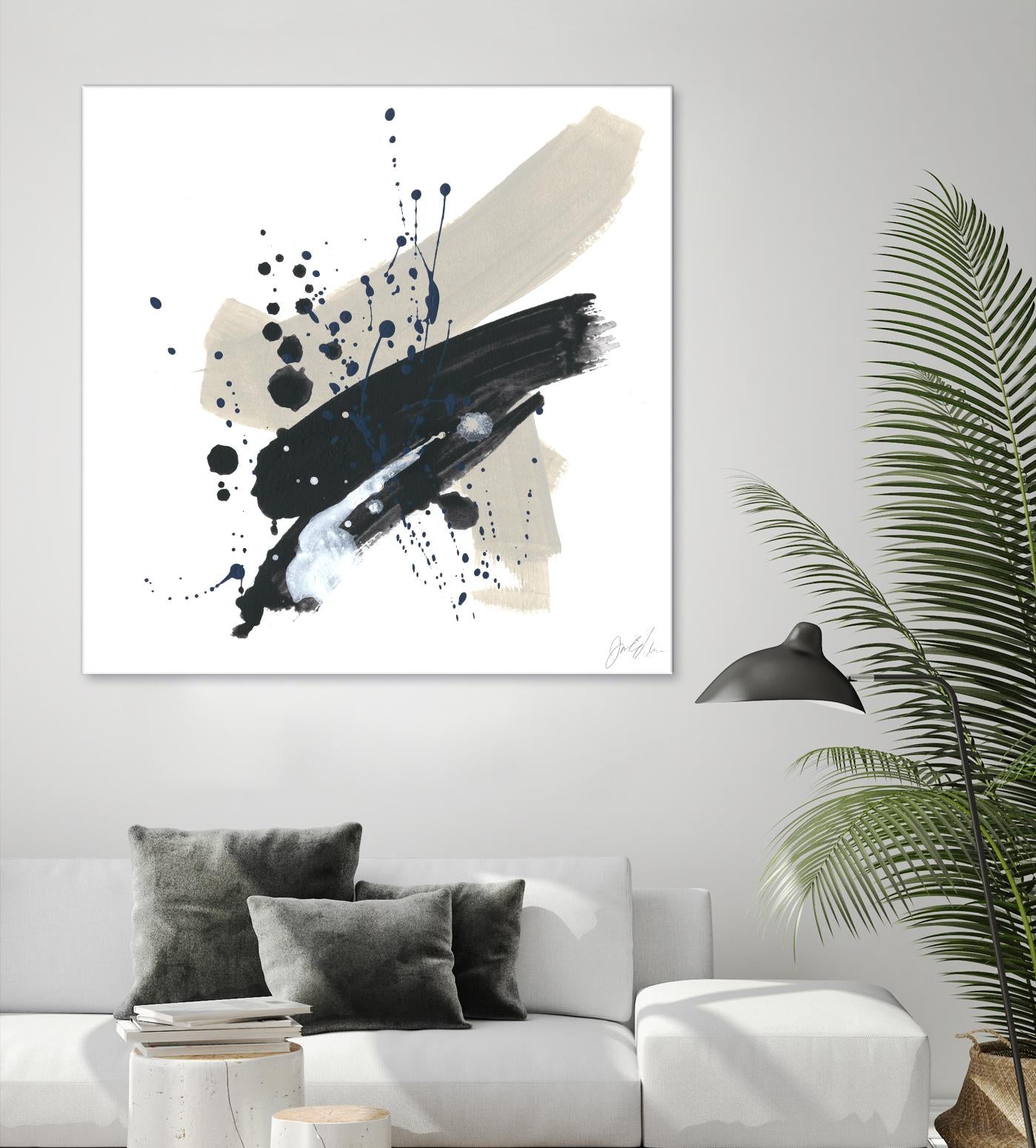 Kanji II by June Erica Vess on GIANT ART - blue abstract