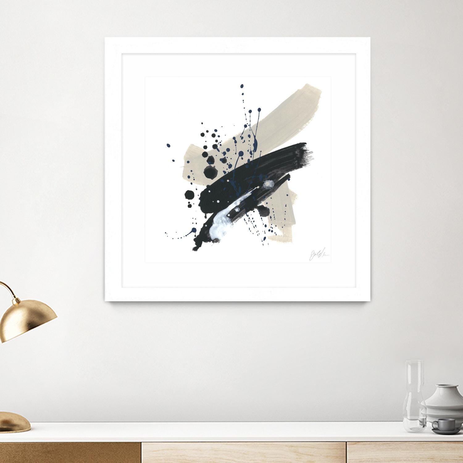 Kanji II by June Erica Vess on GIANT ART - blue abstract