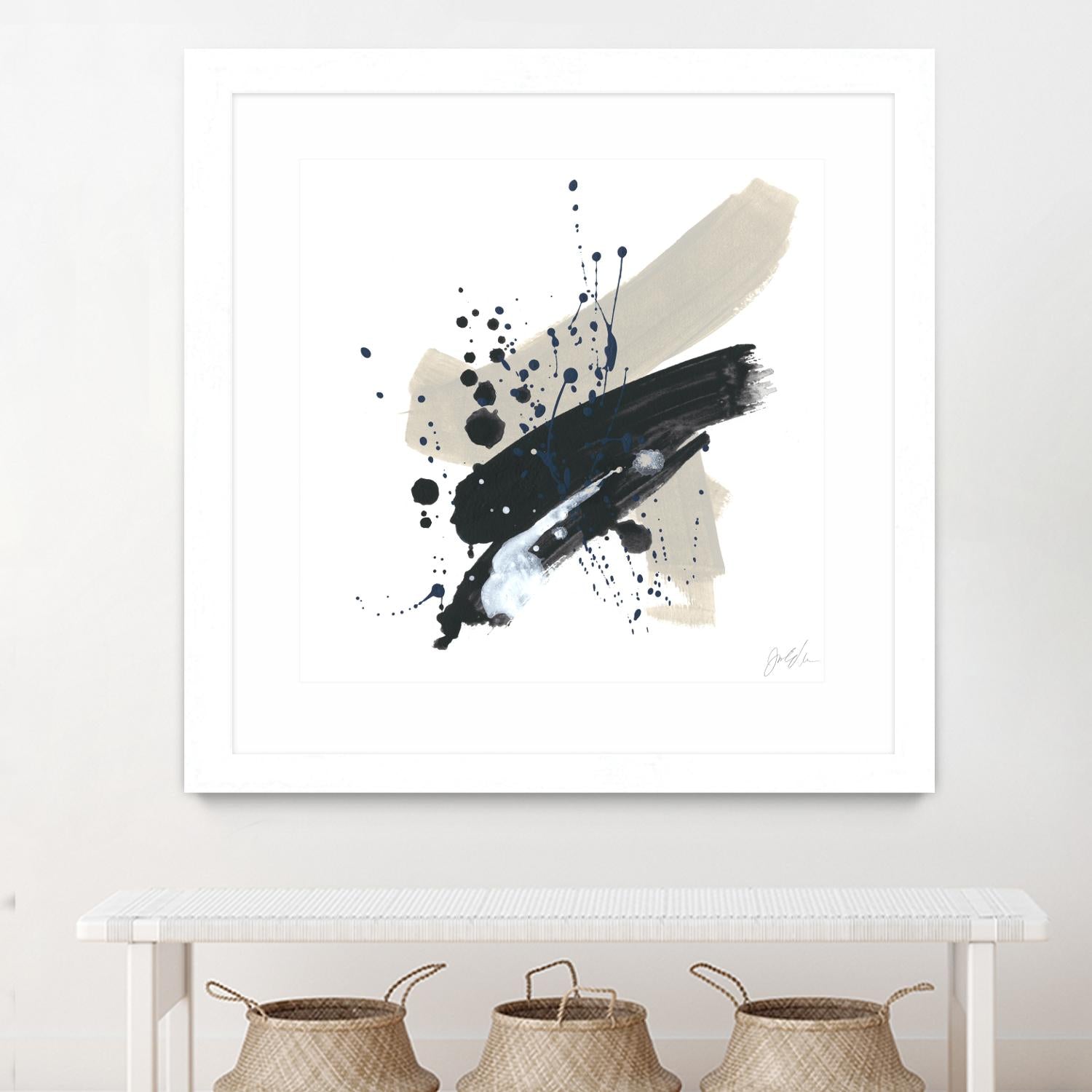 Kanji II by June Erica Vess on GIANT ART - blue abstract