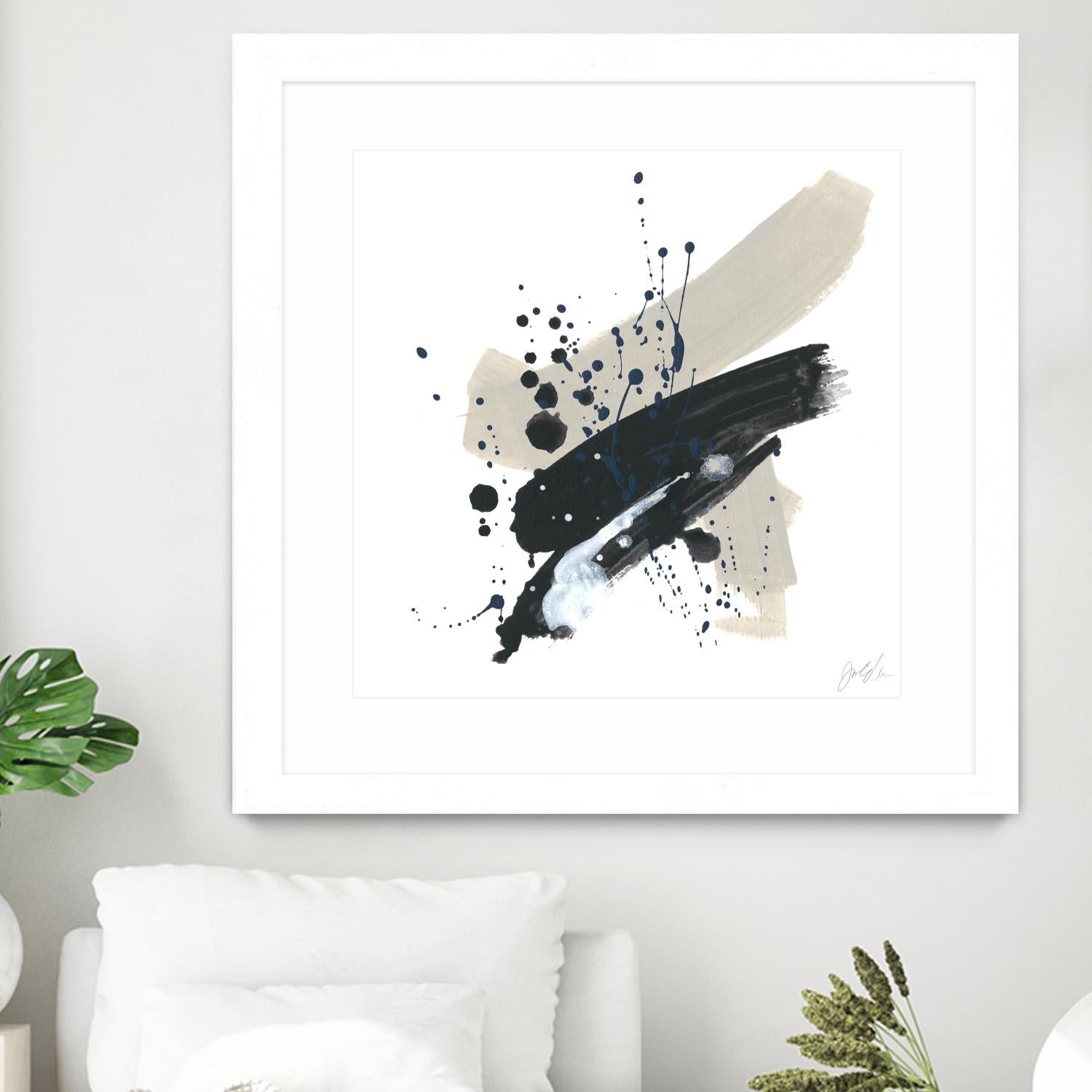 Kanji II by June Erica Vess on GIANT ART - blue abstract