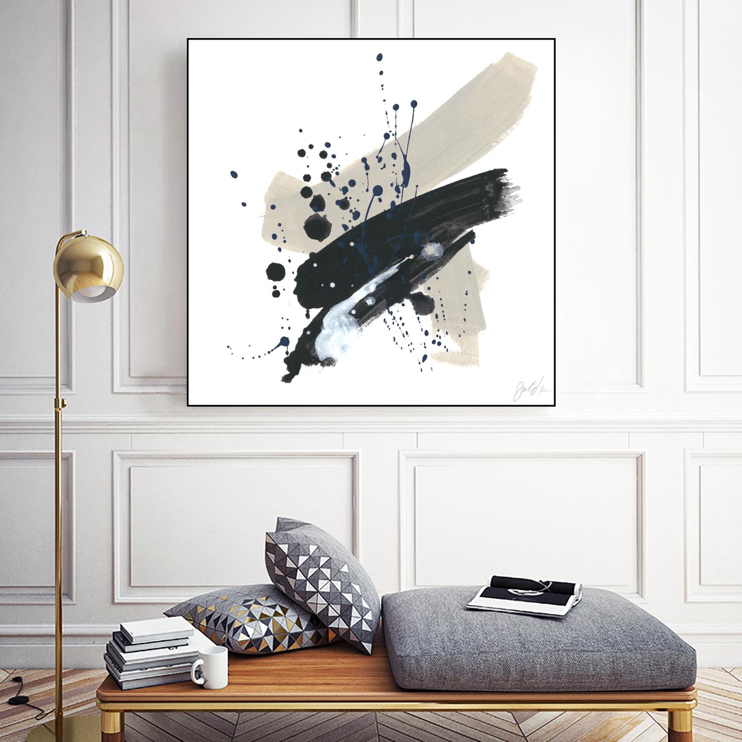 Kanji II by June Erica Vess on GIANT ART - blue abstract