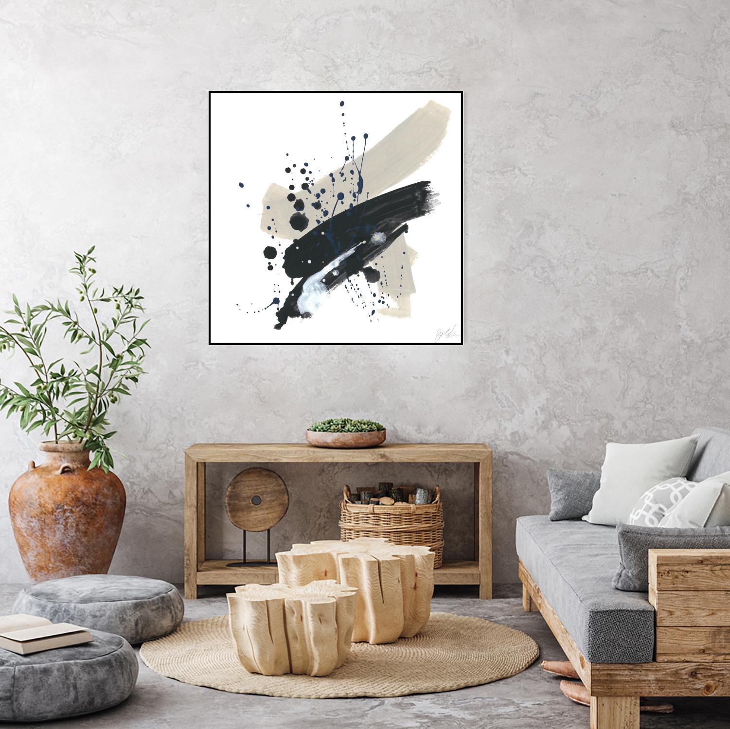 Kanji II by June Erica Vess on GIANT ART - blue abstract