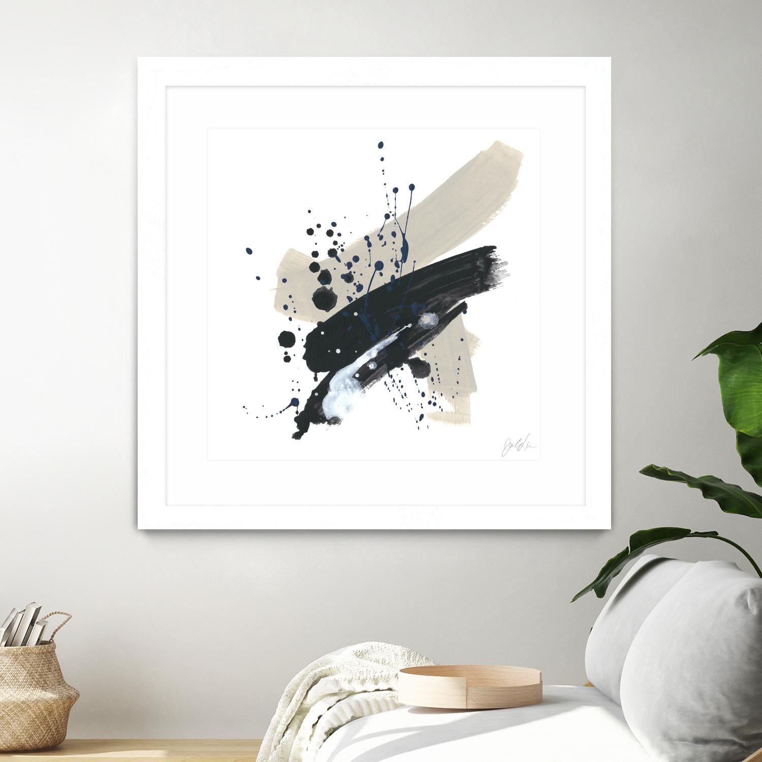 Kanji II by June Erica Vess on GIANT ART - blue abstract