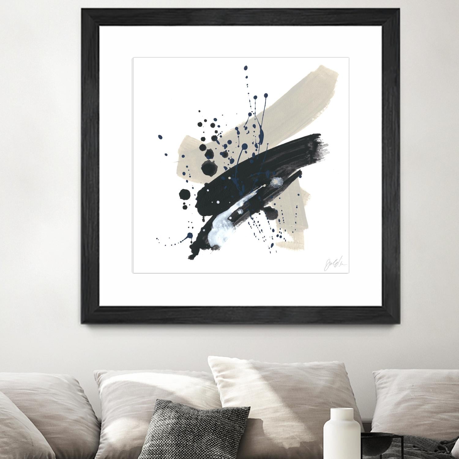 Kanji II by June Erica Vess on GIANT ART - blue abstract