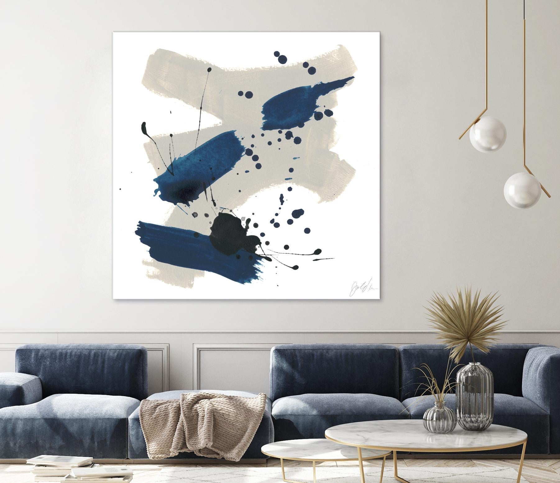Kanji III by June Erica Vess on GIANT ART - blue abstract