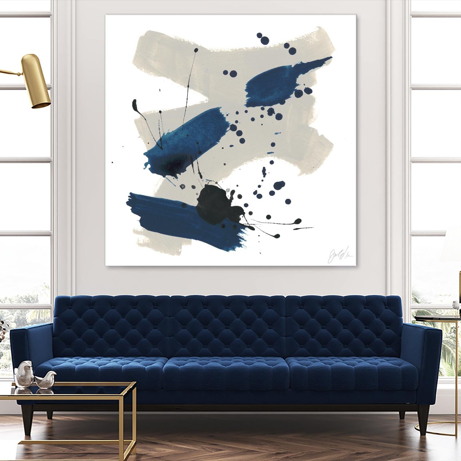 Kanji III by June Erica Vess on GIANT ART - blue abstract