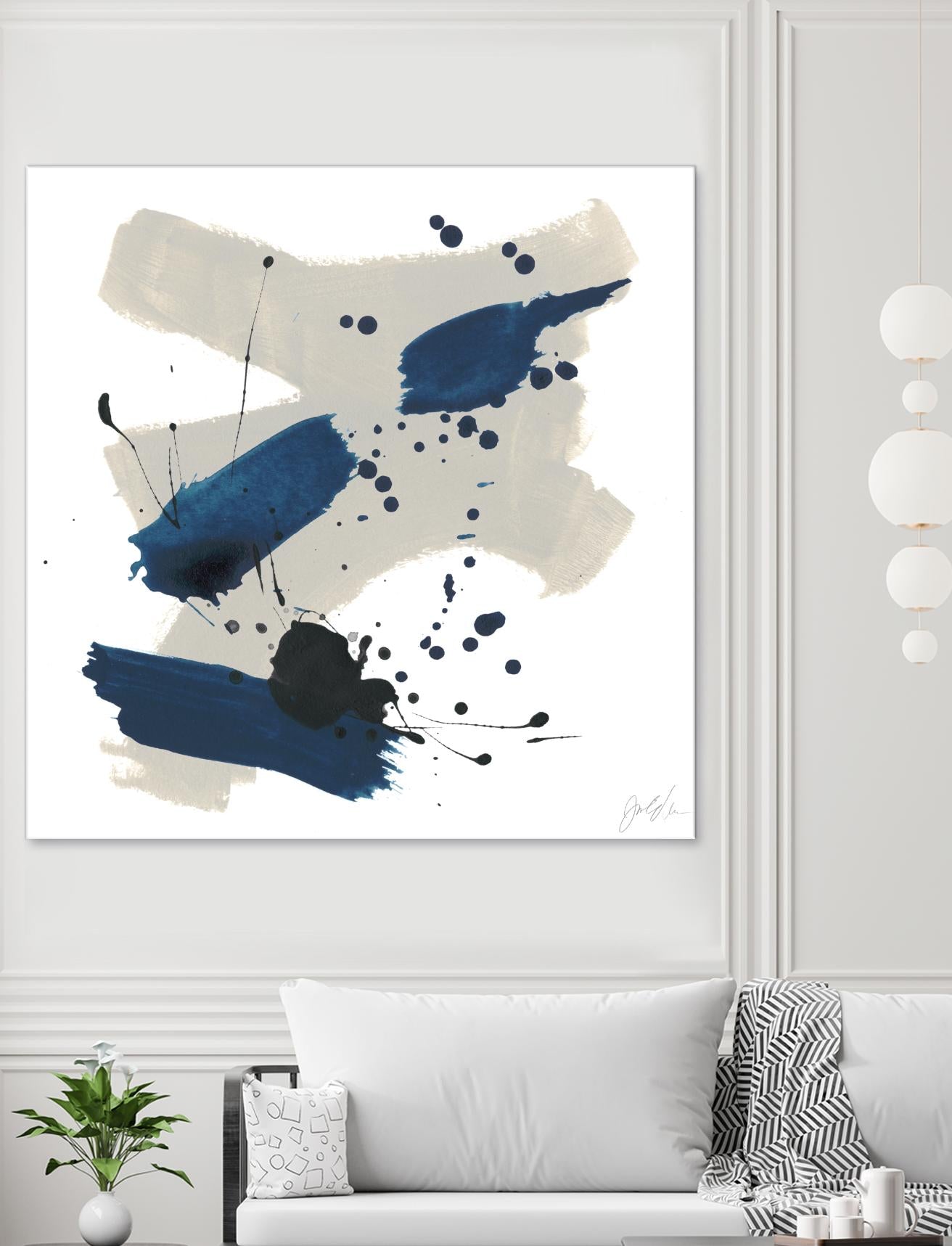 Kanji III by June Erica Vess on GIANT ART - blue abstract