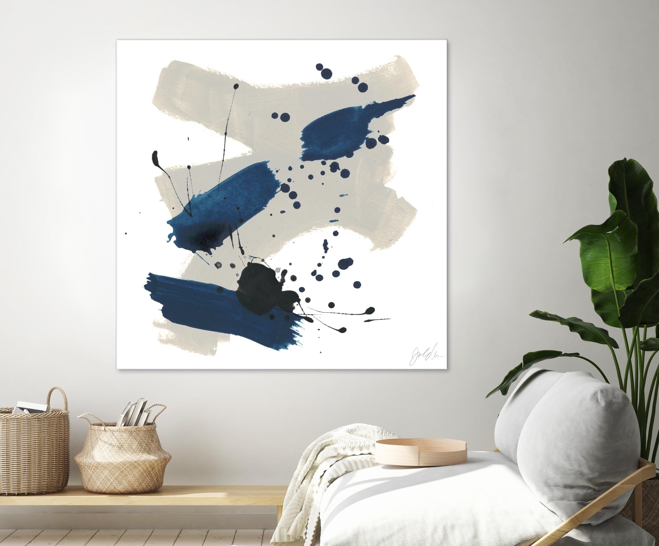Kanji III by June Erica Vess on GIANT ART - blue abstract