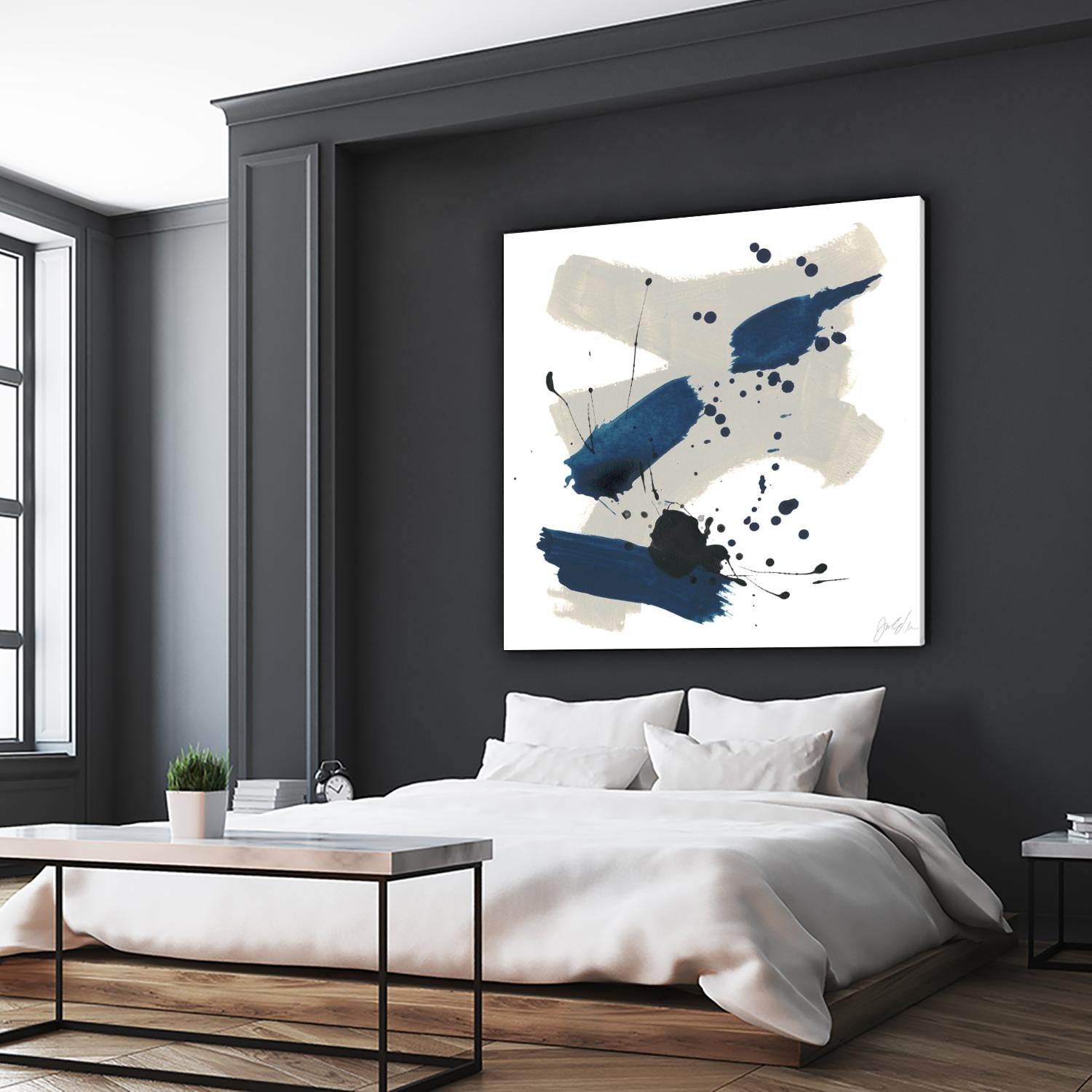 Kanji III by June Erica Vess on GIANT ART - blue abstract