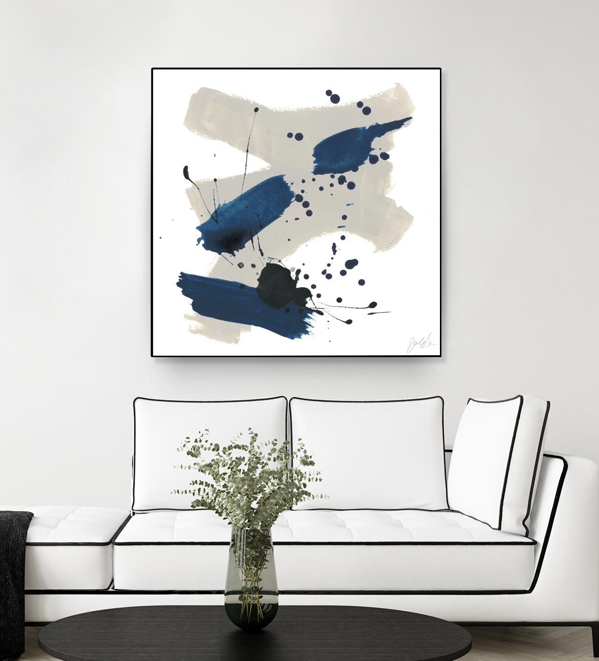 Kanji III by June Erica Vess on GIANT ART - blue abstract