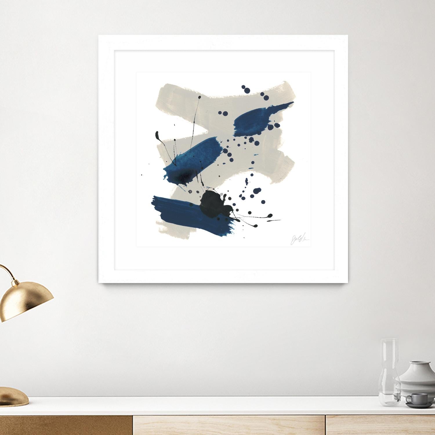 Kanji III by June Erica Vess on GIANT ART - blue abstract