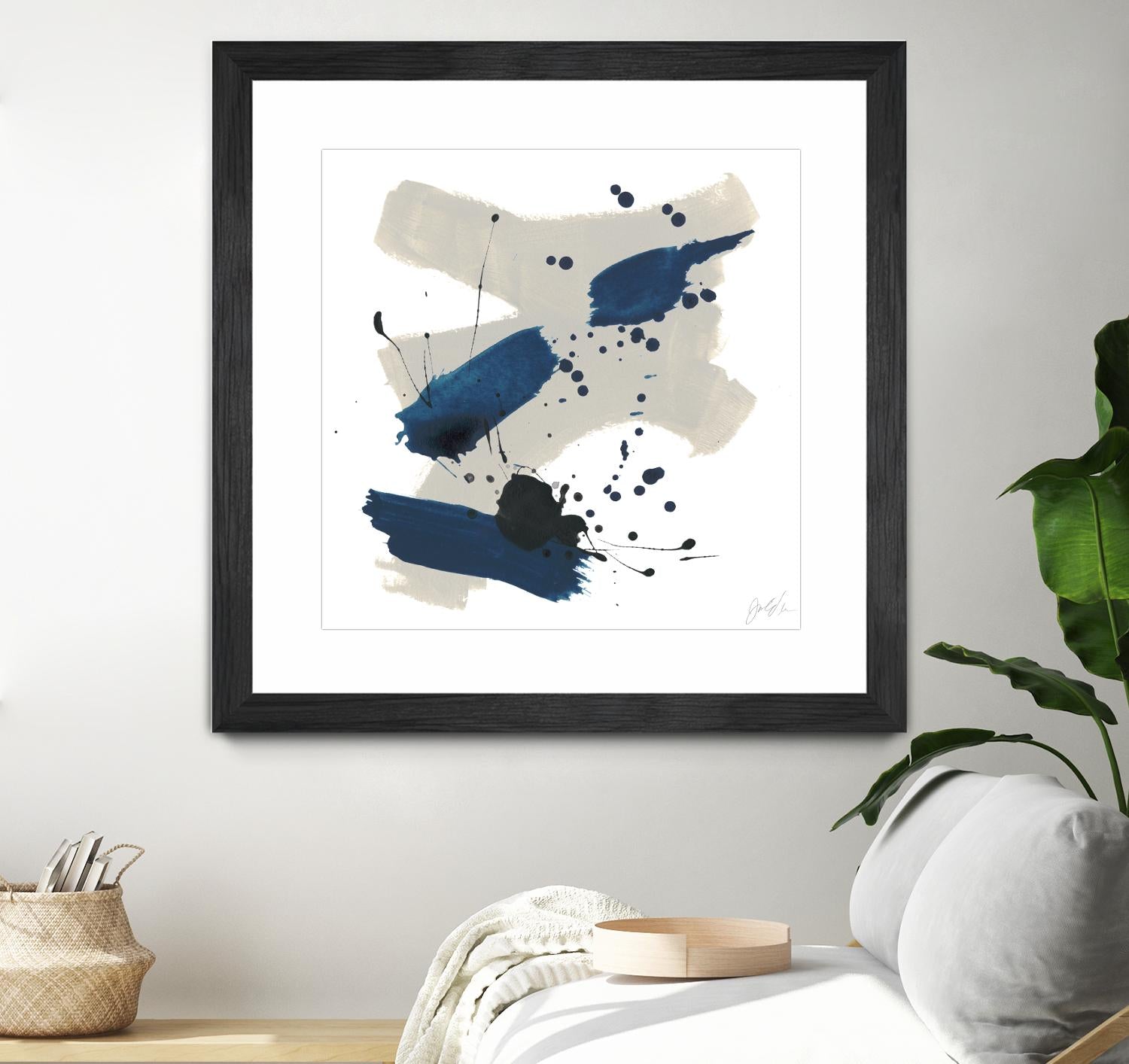 Kanji III by June Erica Vess on GIANT ART - blue abstract