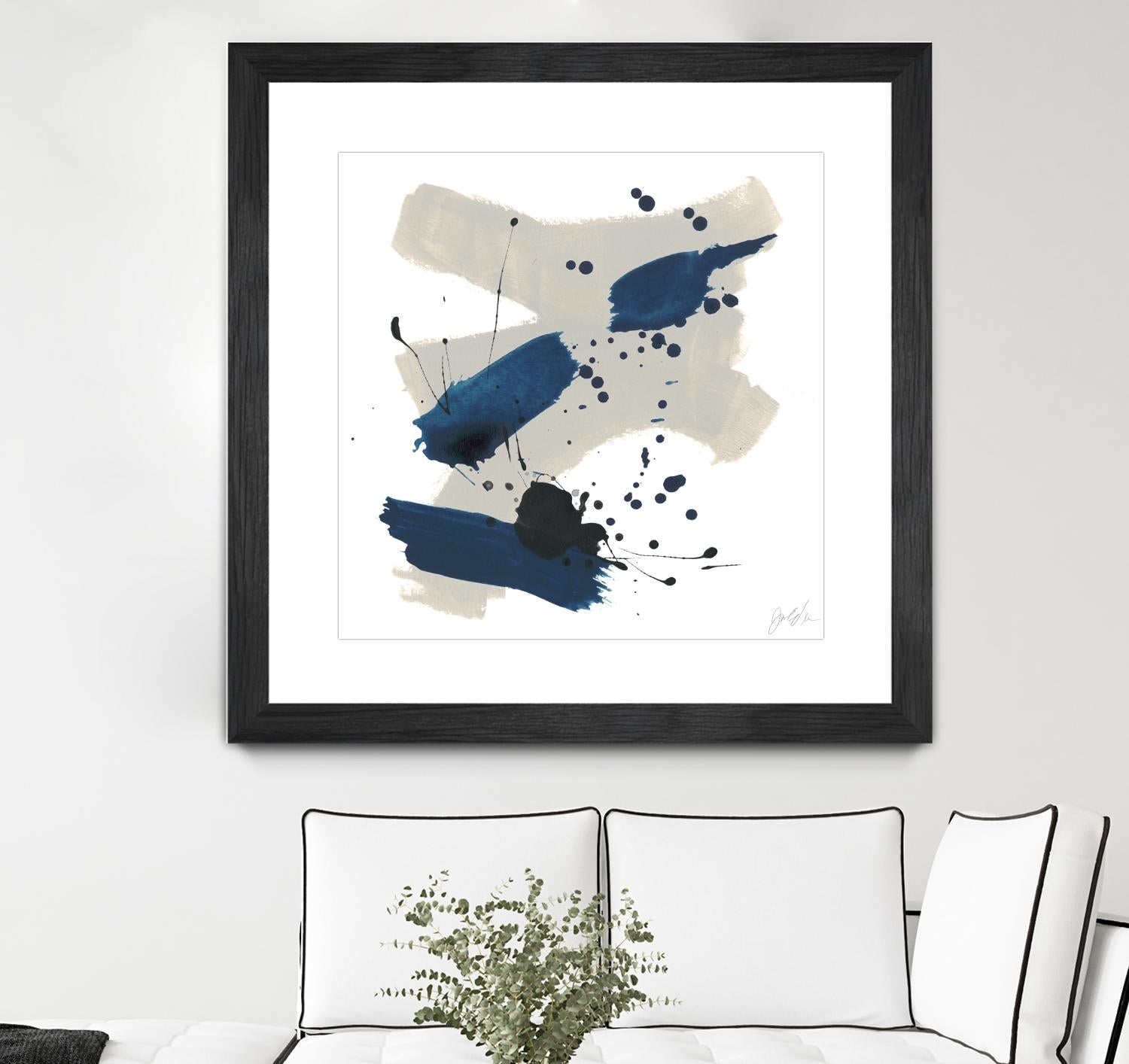 Kanji III by June Erica Vess on GIANT ART - blue abstract