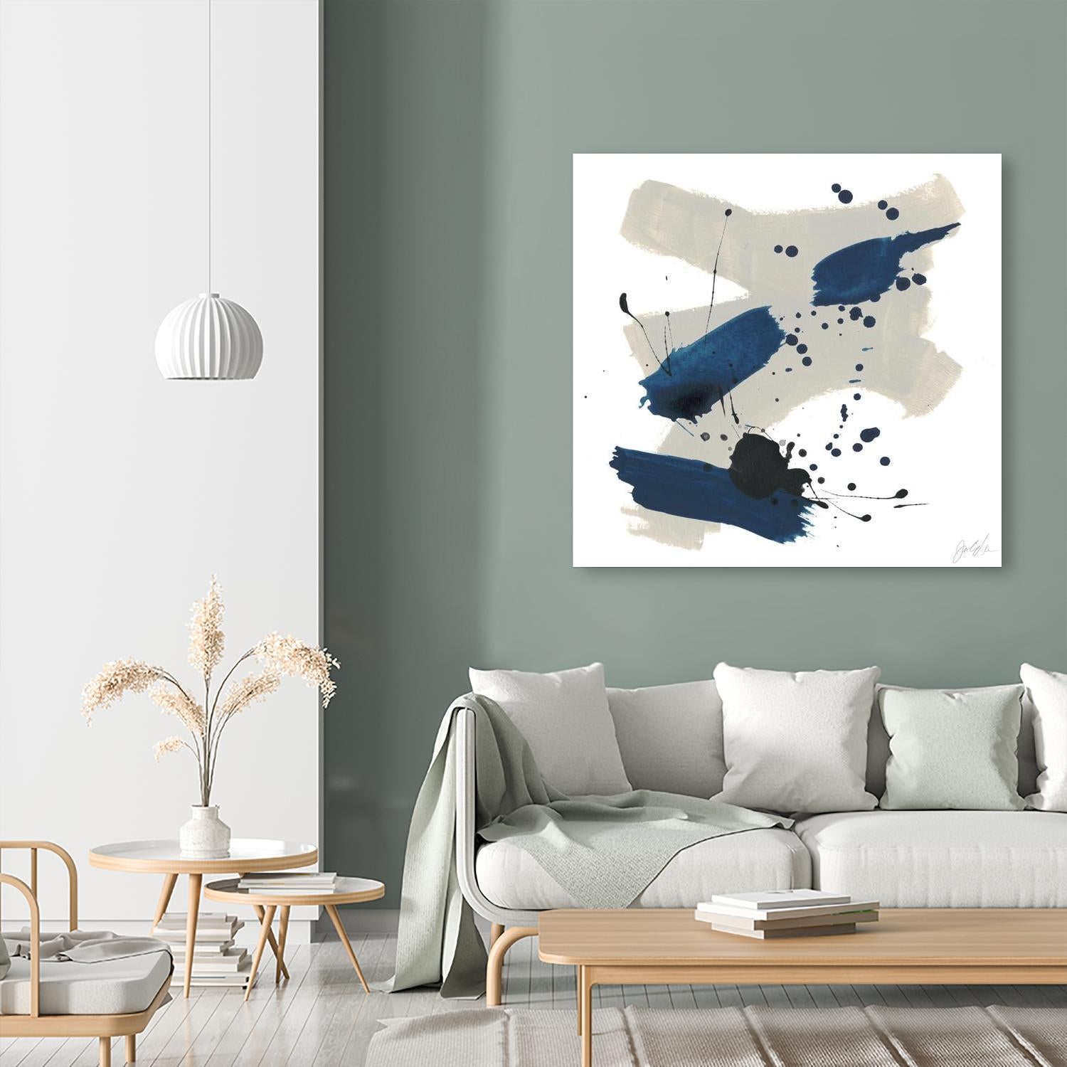 Kanji III by June Erica Vess on GIANT ART - blue abstract