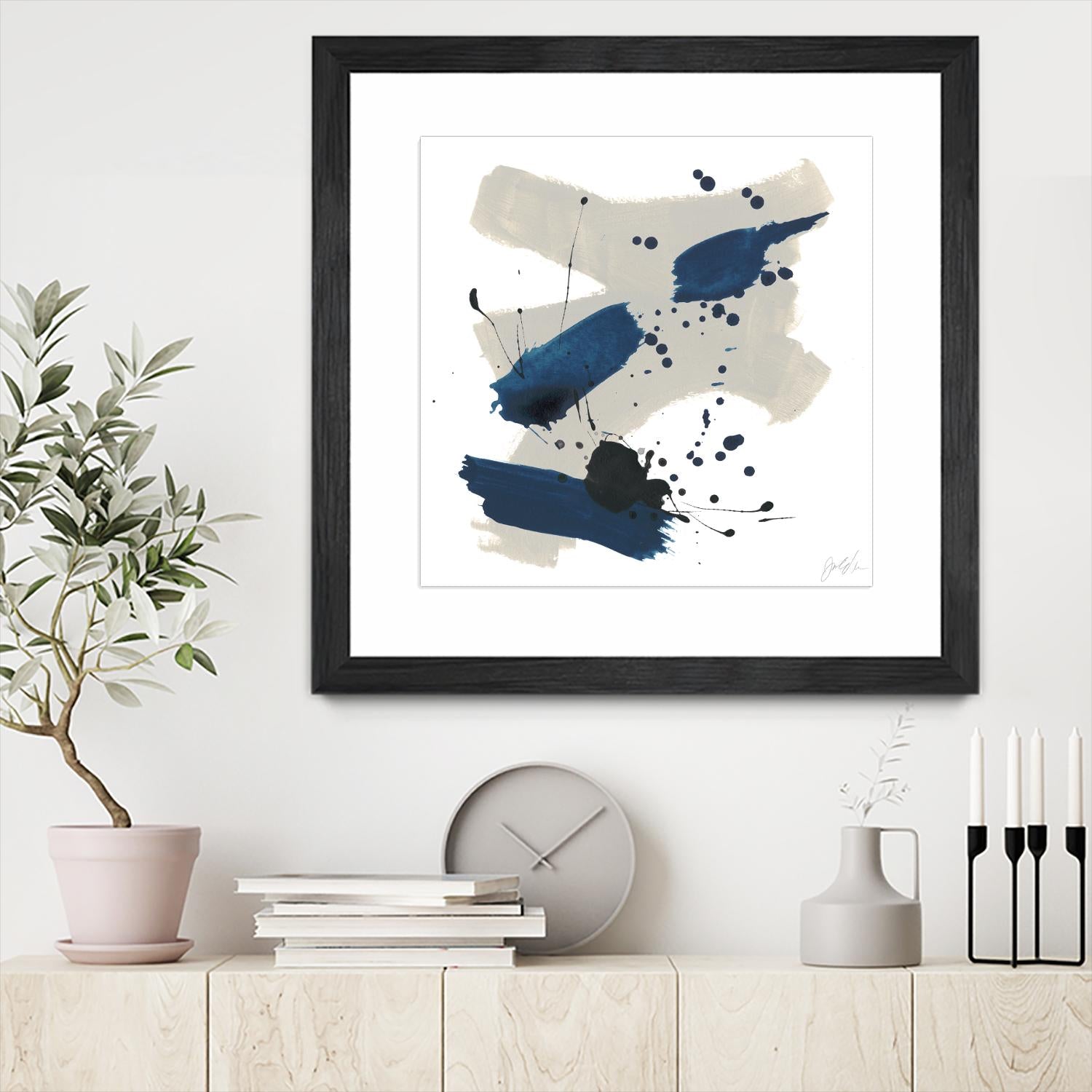 Kanji III by June Erica Vess on GIANT ART - blue abstract